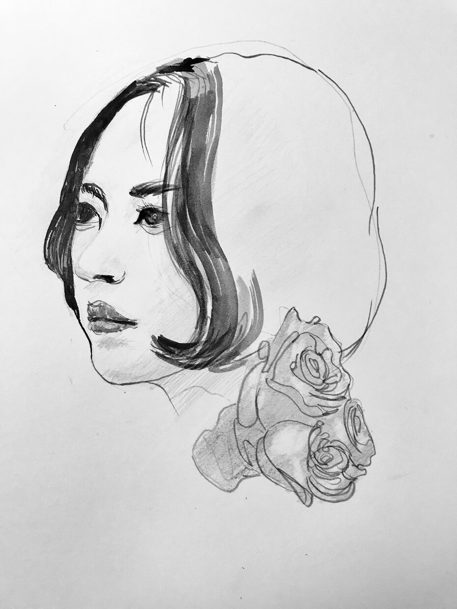 筆タッチのシンプルな似顔絵、アイコンを描きます 。スタイリッシュなセンスある、おしゃれイラストタッチで。 イメージ9