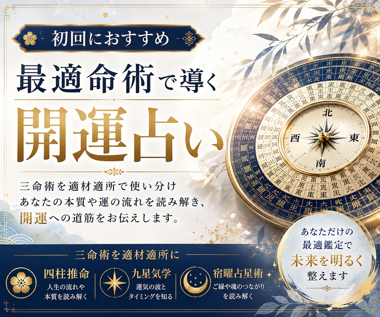 四柱推命と最適占術であなたを開運へ導きます 仕事・恋愛・金運・健康・運勢を総合鑑定 イメージ2