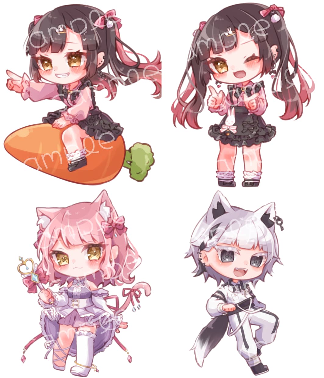 可愛い全身ミニキャライラスト描きます 簡単依頼！短納期でお安くミニキャラの全身イラストを描きます イメージ2
