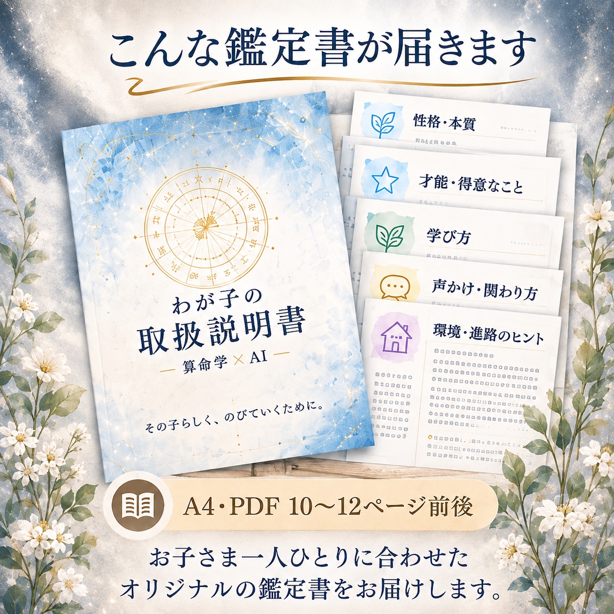 わが子の「取扱説明書」を算命学で作ります 性格・才能・声かけ・学び方「この子に合う伸ばし方」を徹底分析 イメージ2