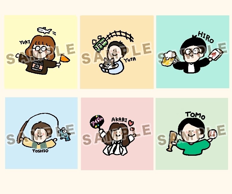 結婚式の似顔絵席札お作りします ☆ゲスト様の個性を活かし、喜びを提供します☆ イメージ1