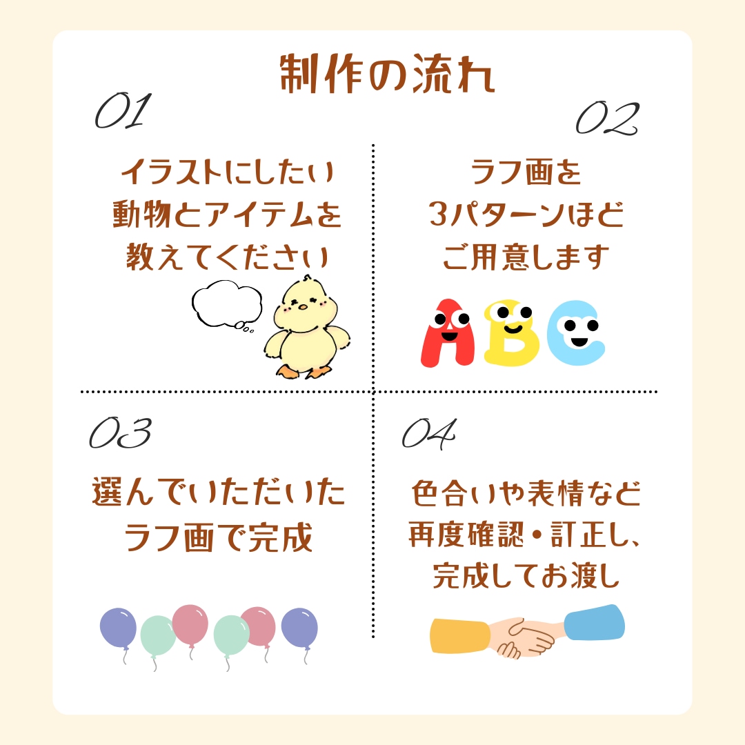 ニコニコ！！心温まる動物イラストを描きます ！みんなが笑顔になれるイラストを作ってみませんか？？ イメージ4