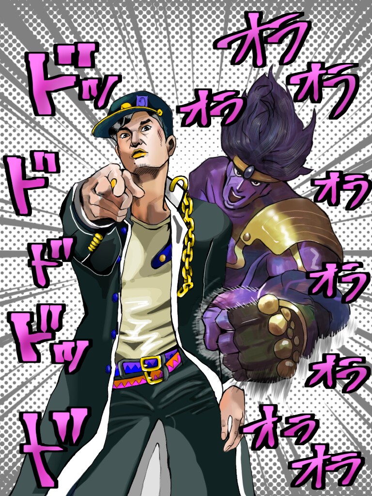 ジョジョ風イラスト描きます ｵﾗｵﾗｵﾗｵﾗｵﾗｵﾗｵﾗｵﾗ ｵﾗｧｧｧ イメージ5