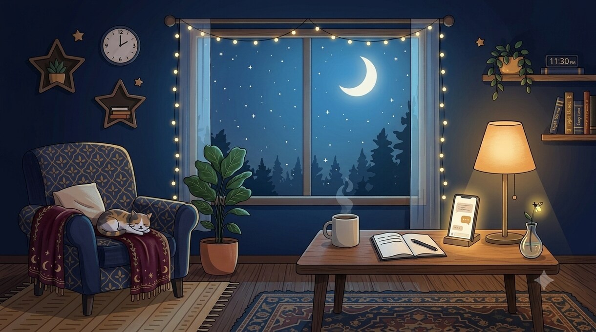 電話が苦手な方へ★夜のモヤモヤや愚痴を聴きます 説教は一切なし。スマホを打つだけで心がスッと軽くなります イメージ1