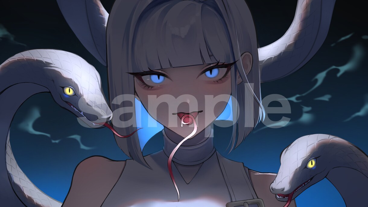 アイコン・立ち絵・歌ってみたなど幅広くお描きします ミステリアスな雰囲気のイラストを提供します イメージ10