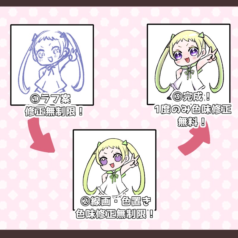 選べる頭身！かわいいアイコン描きます ご希望のテイストで個性的でかわいいアイコンをお届け！ イメージ4