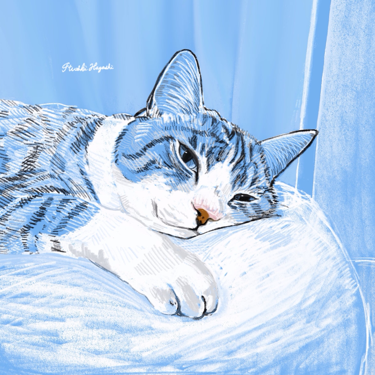 色鉛筆風 ペットイラスト描きます おしゃれなカラーリングで制作します！ イメージ1