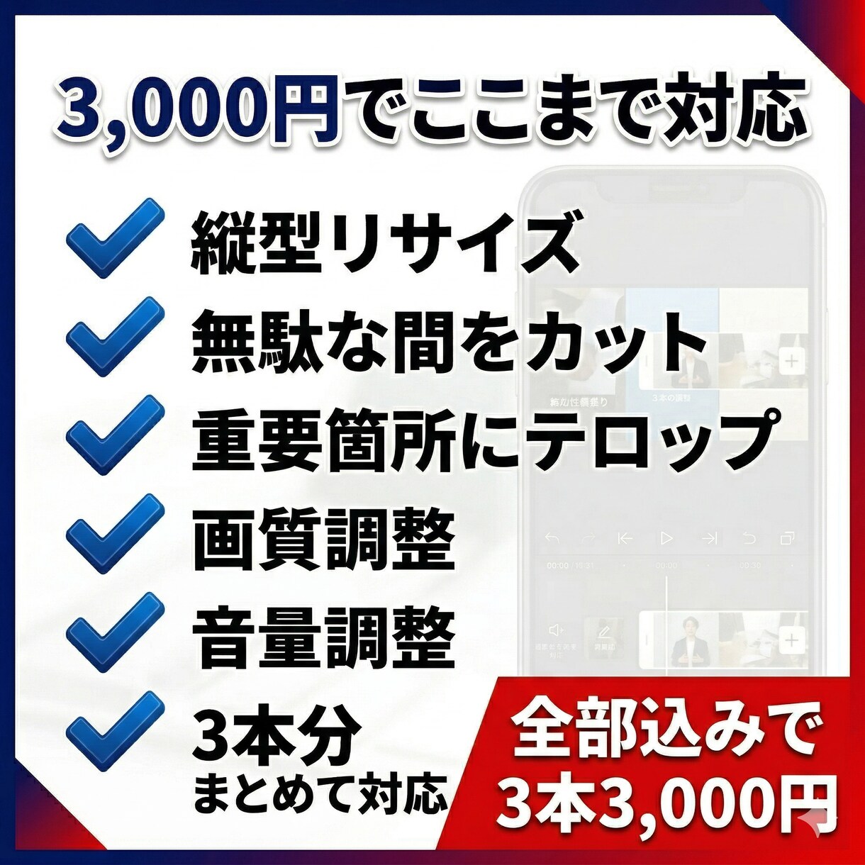 横動画を縦型ショートへ!3本まとめて再編集します YouTubeの資産をTikTok・Instagram動画へ イメージ4