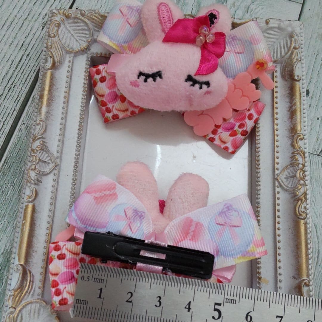 お子様へ世界で1つのリボンになります 可愛いヘアリボンを心を込めてハンドメイドしています★ イメージ4