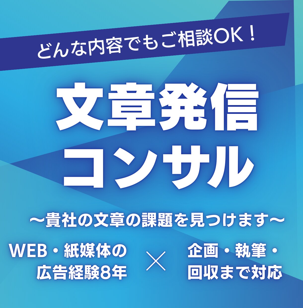 経験9年のライターが文章作りをアドバイスします アドバイスだけでなく、文章も作ります イメージ1