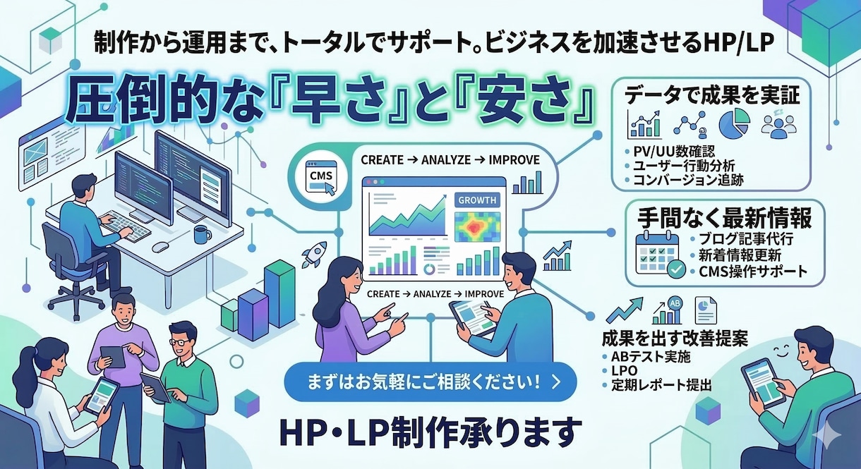 あなたのためのHPをデザインから制作します 企画・デザイン・コーディングまで丸ごとお任せください イメージ1