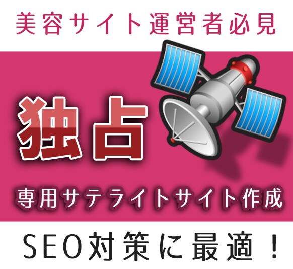 SEO効果抜群のサイトを作ります 美容アフィリエイトに最適の専用サテライトサイト作成 イメージ1