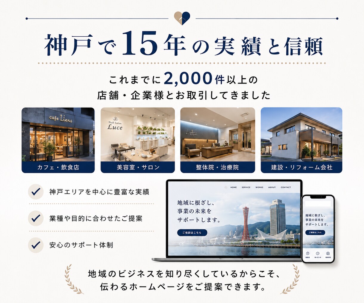 面倒なことは全部おまかせ！ホームページ作ります 打ち合わせ不要｜文章・構成・公開まで全部おまかせ イメージ7