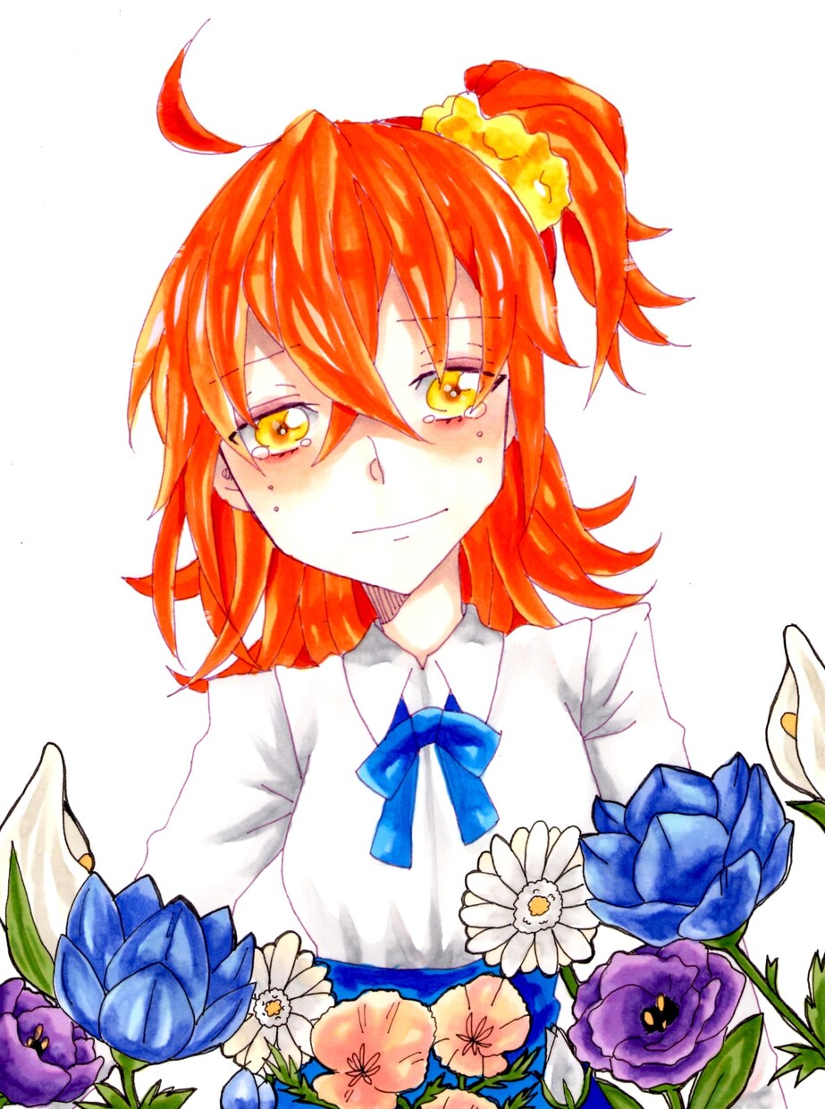 ツイッターアイコン、ヘッダー等描きます 鮮やかなコピックならではの色使いのイラストをお求めの方に！ イメージ4