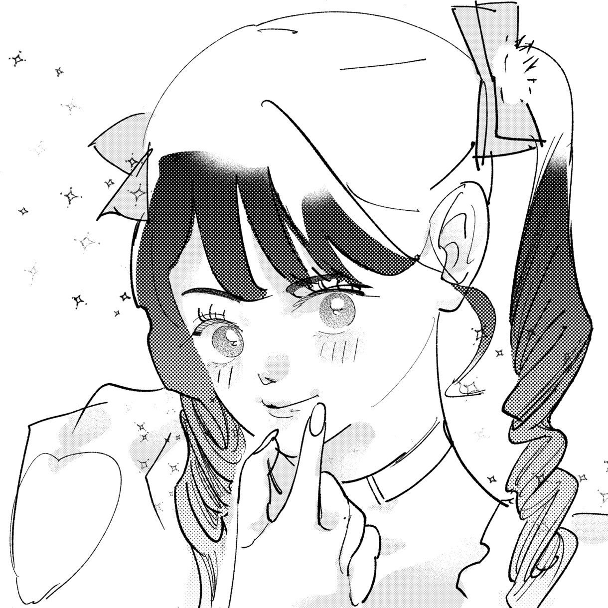 モノクロ人物イラスト描きます 【オリジナルイラスト】ときめきあふれる人物描きます イメージ4