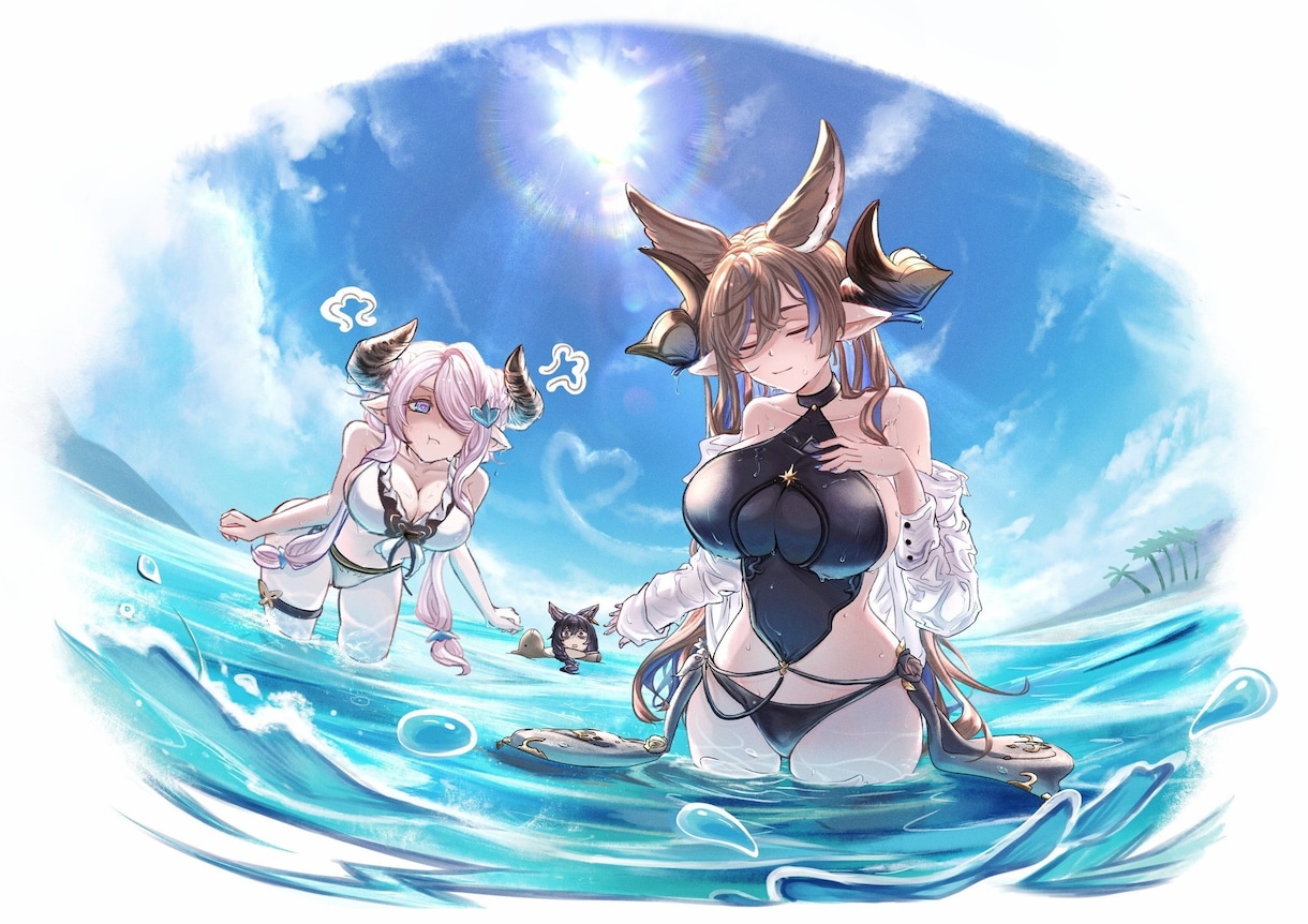 ストーリー性が感じられる絵が描けます アイコン、サムネイル、MVイラスト、キャラクターデザインなど イメージ1