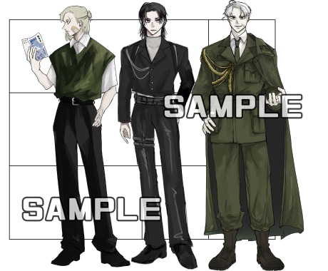 かっこいい男のイラスト描きます アイコンから全身立ち絵まで幅広い用途のイラストを作成します イメージ5