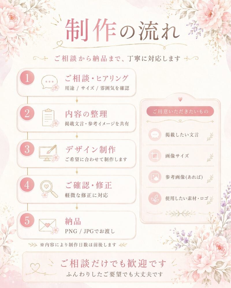 女性向け世界観バナーを制作します やさしく伝わるデザインで魅力を引き出します イメージ7