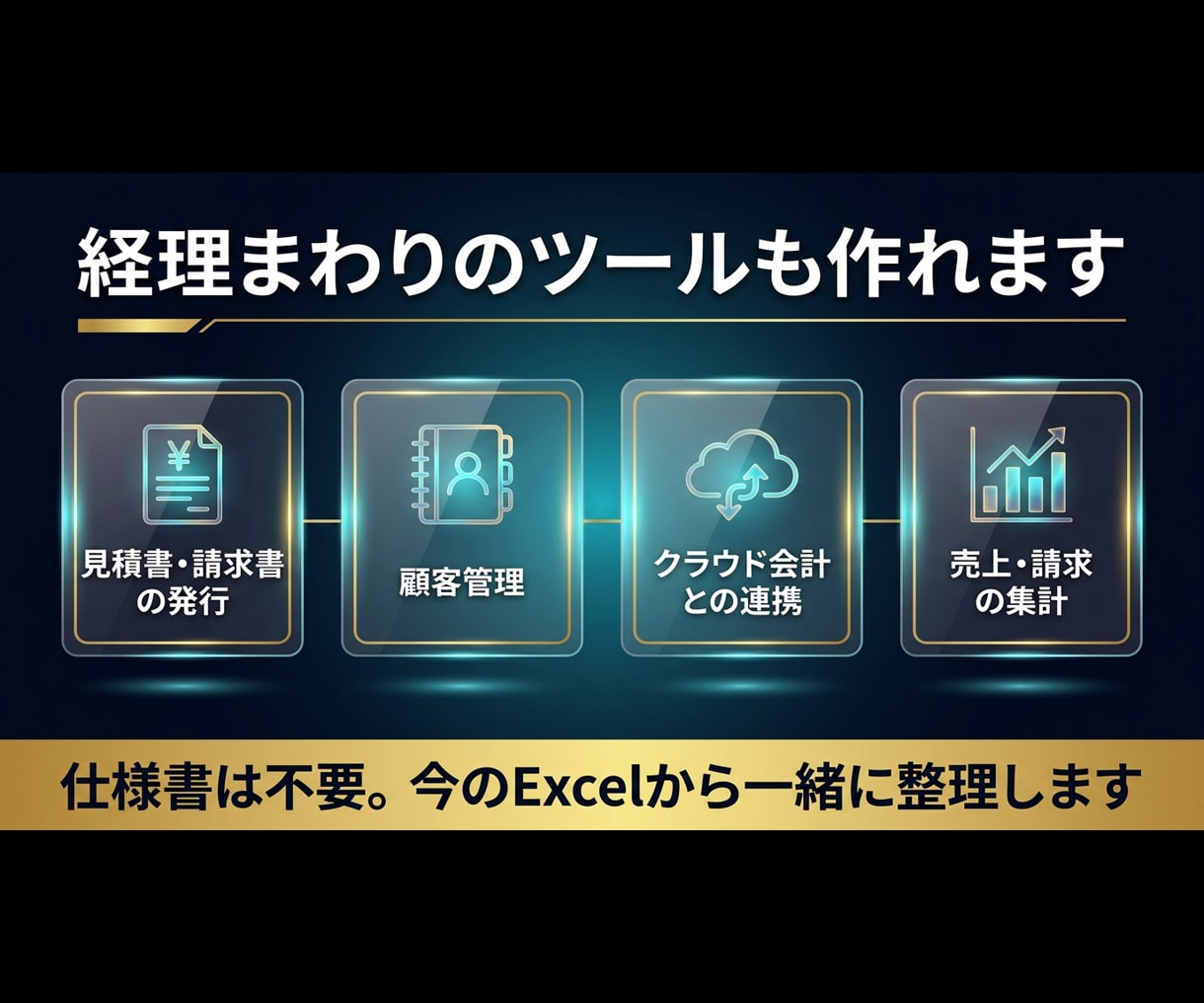 Excel・Access業務をWeb化します 見積・請求・会計連携も得意。旧システム移行も対応 イメージ3
