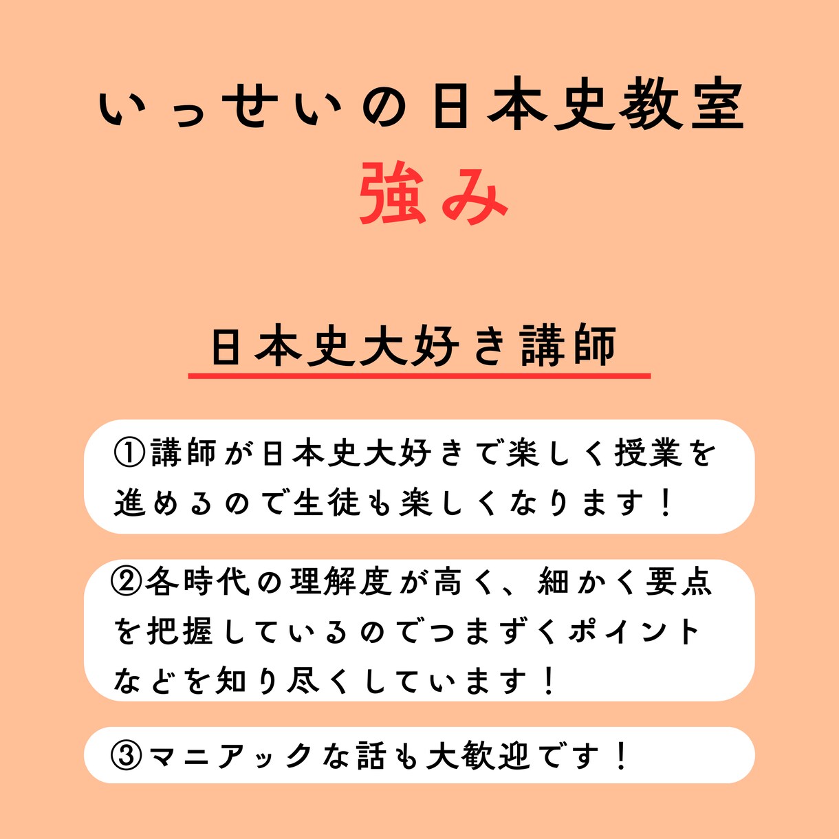 中学歴史の個別オンライン家庭教師をします 歴史楽しいかも！あなたの得意科目を社会科に！ イメージ8
