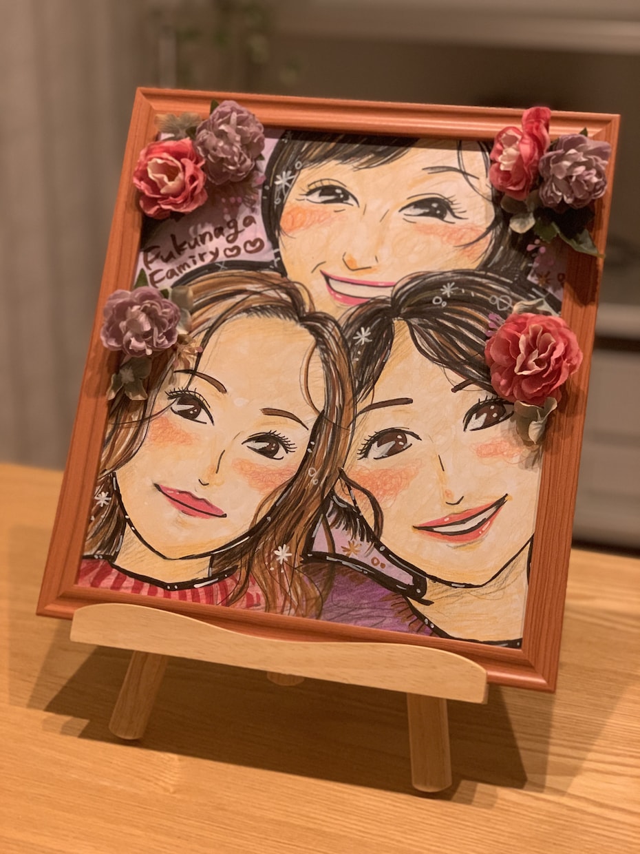 ウェルカムボードやプレゼント用の似顔絵を描きます 結婚式や記念日などの贈り物に。心が暖まる特別な一枚を。 イメージ2