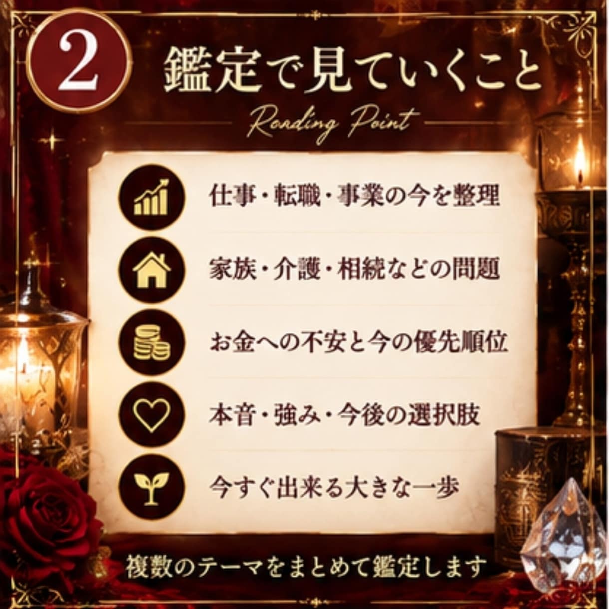 強みはお金になる？仕事運を深く読み解きます 仕事・強み・お金をまとめて見て次に試すことを整理 イメージ2