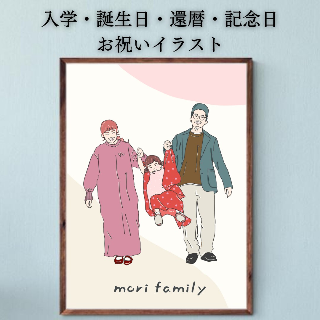 写真を元に 似顔絵 イラスト 描きます ウェディング　誕生日　記念日　還暦　アイコン　結婚 イメージ2