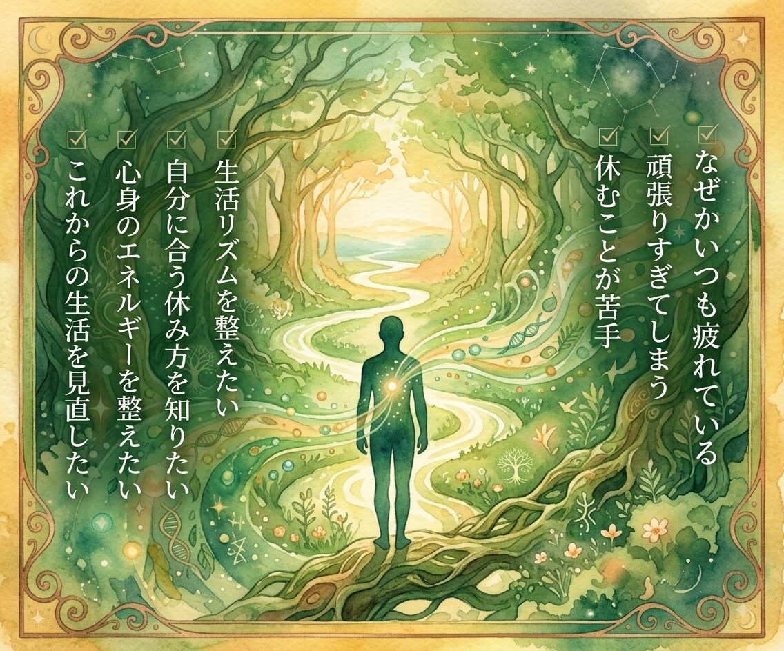 なぜ疲れてしまう？心身の傾向を読み解きます 【健康特化】心身の音を知り、自分を整える イメージ2