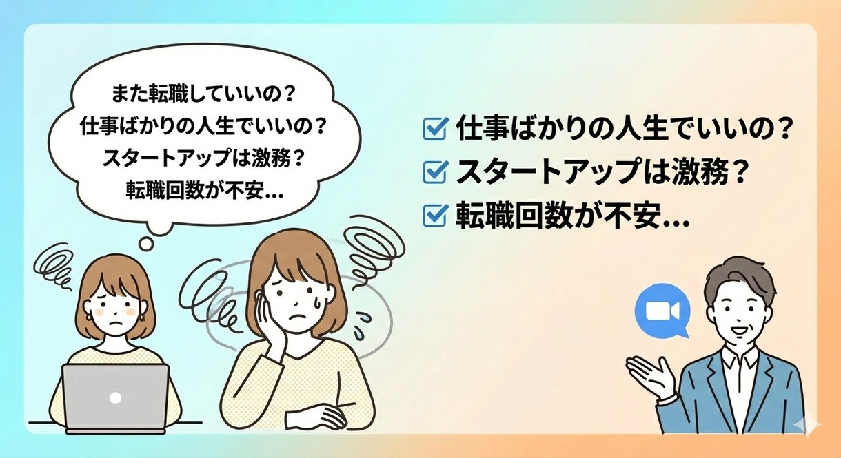 転職・就職、キャリアのご相談にのります ライフワークバランスへのお悩みなど気軽にご相談ください！ イメージ1