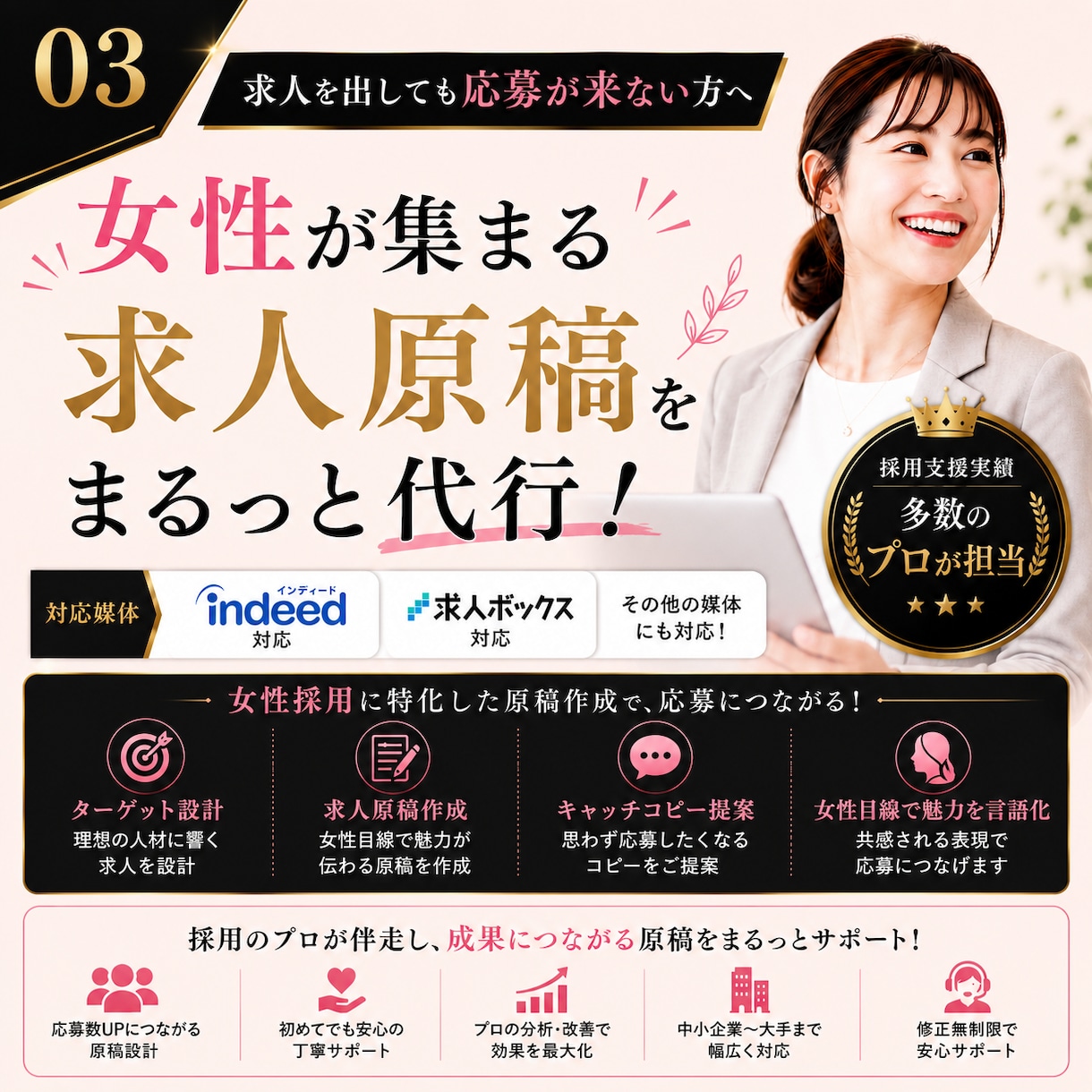 indeed/求人ボックスの運用を代行します その求人、本当に“働きたい人”に届いていますか？ イメージ1