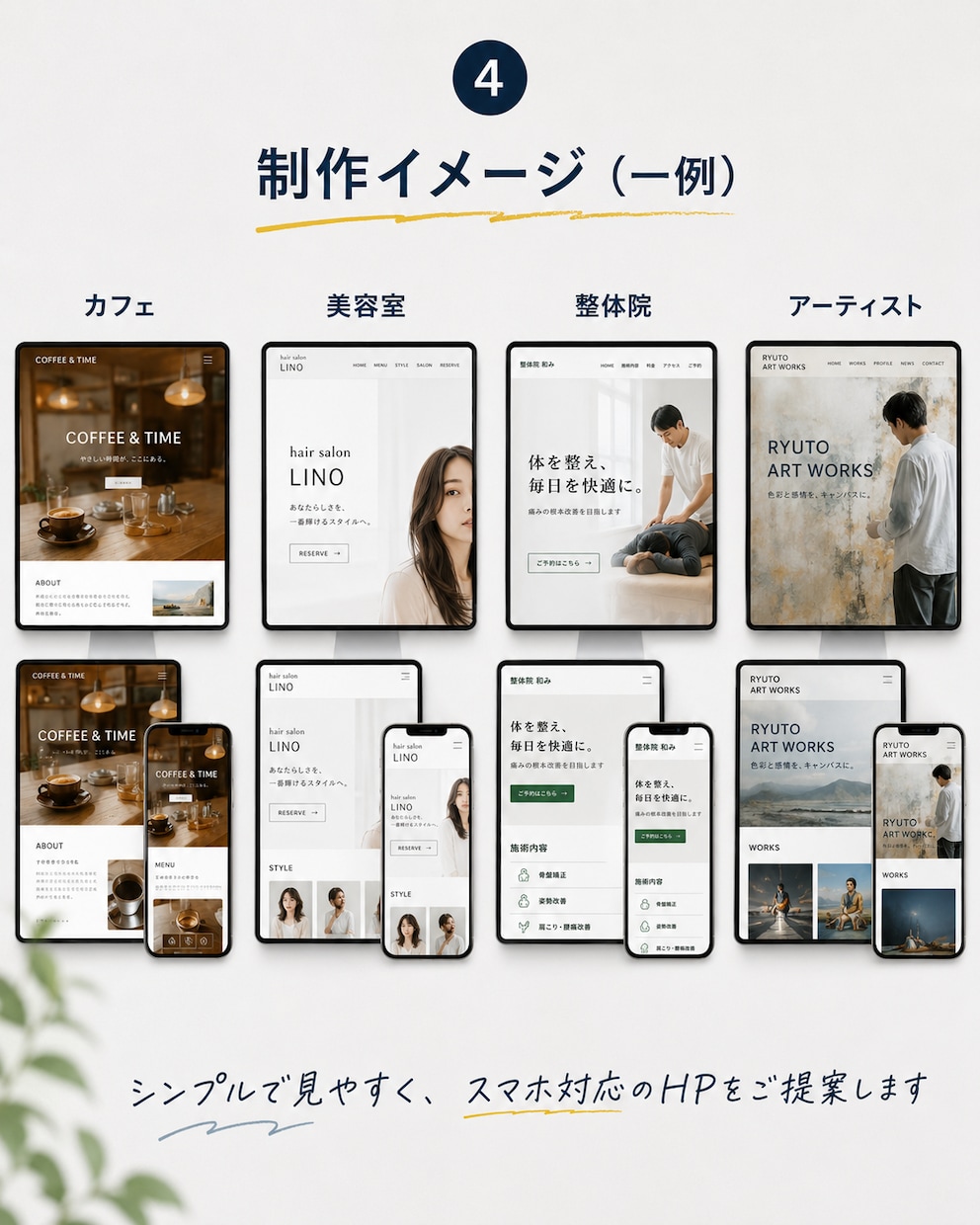 HP制作のご相談にのります あなたのお店に合うHP制作をご提案します！ イメージ4