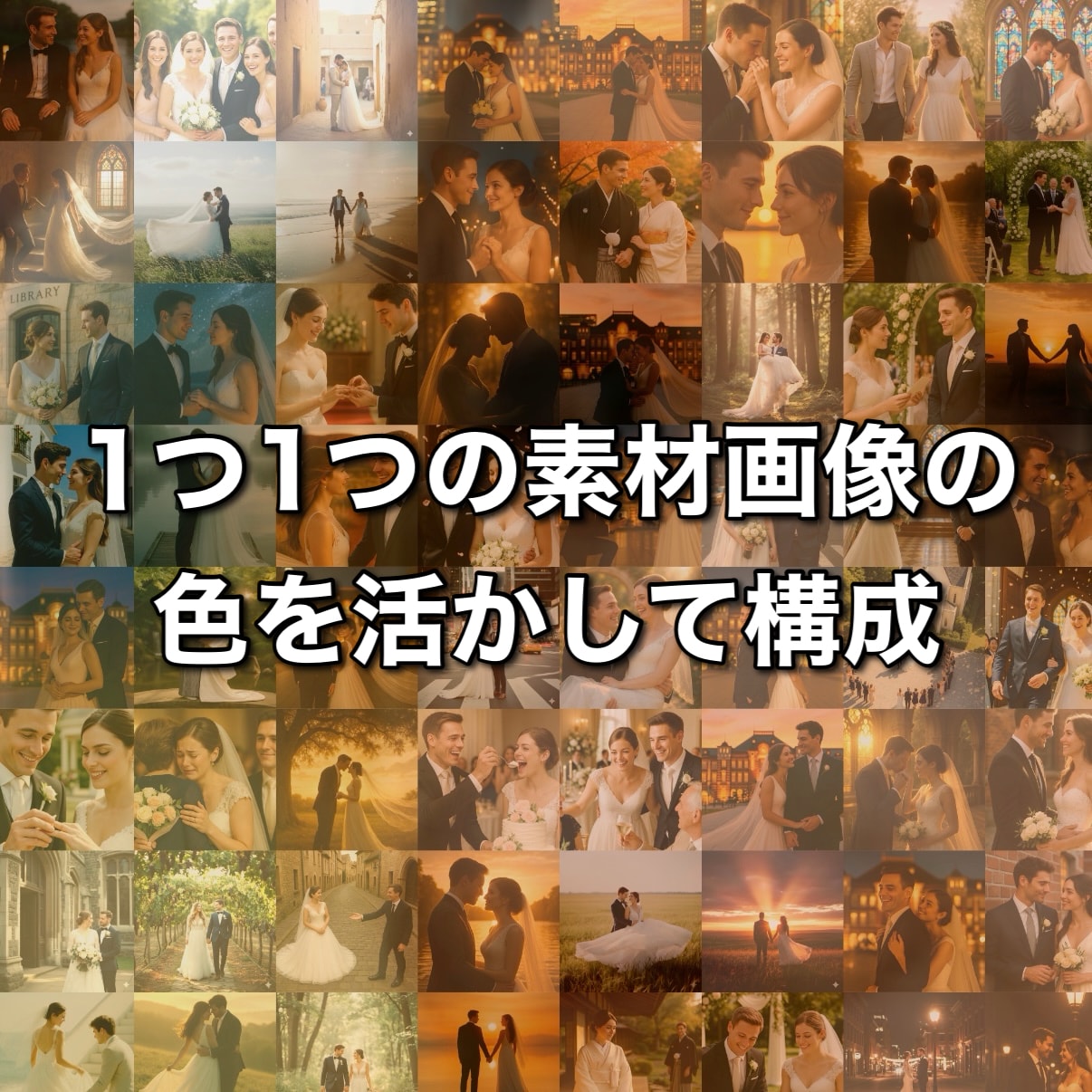 家族の思い出写真でモザイクアートを作ります 成長記録・還暦祝い・両親への贈り物に｜印刷・額縁対応 イメージ2