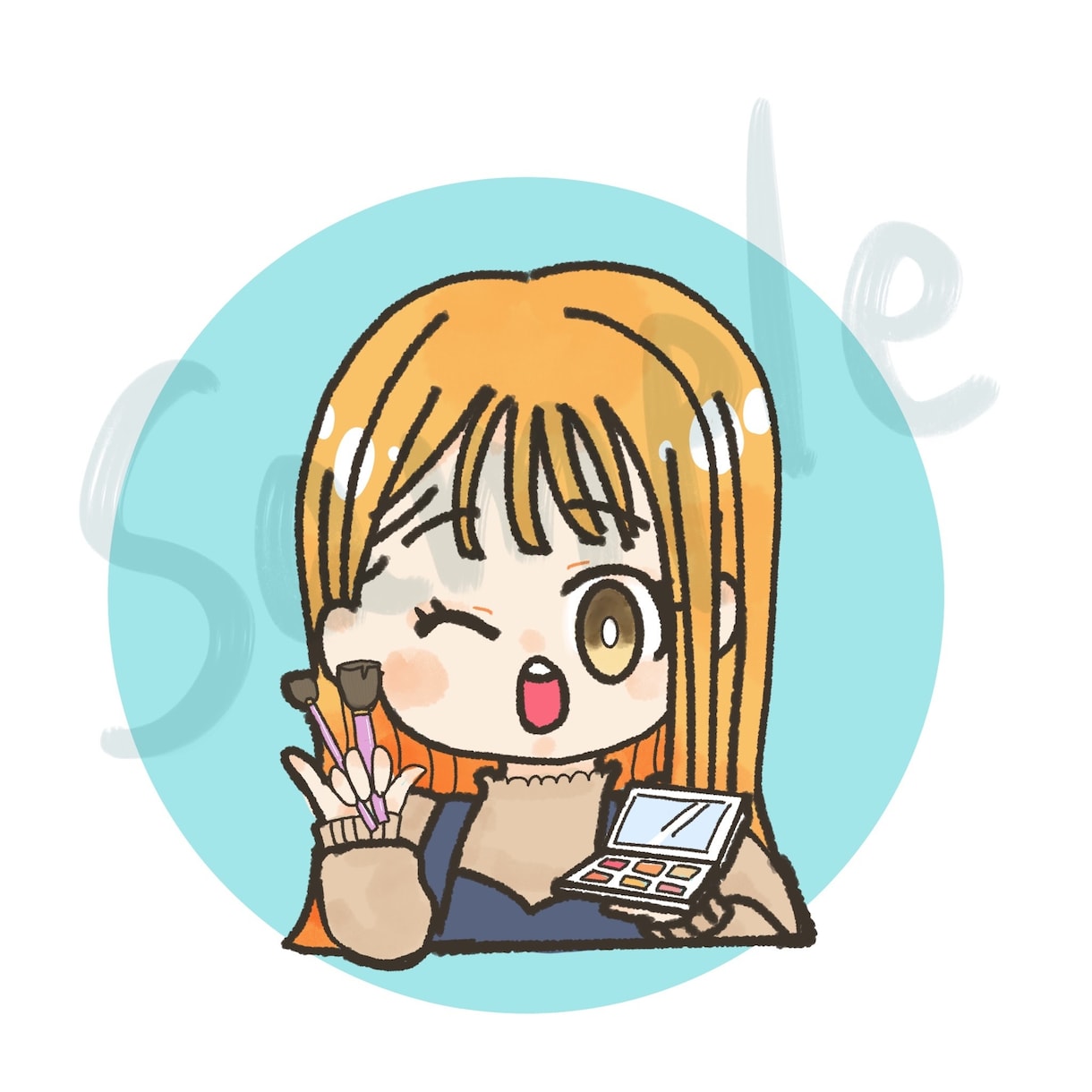 SNSでフォロワーUP⭐︎惹き寄せアイコン描きます 商用可！インスタTwitterブログLINEに目立つアイコン イメージ9
