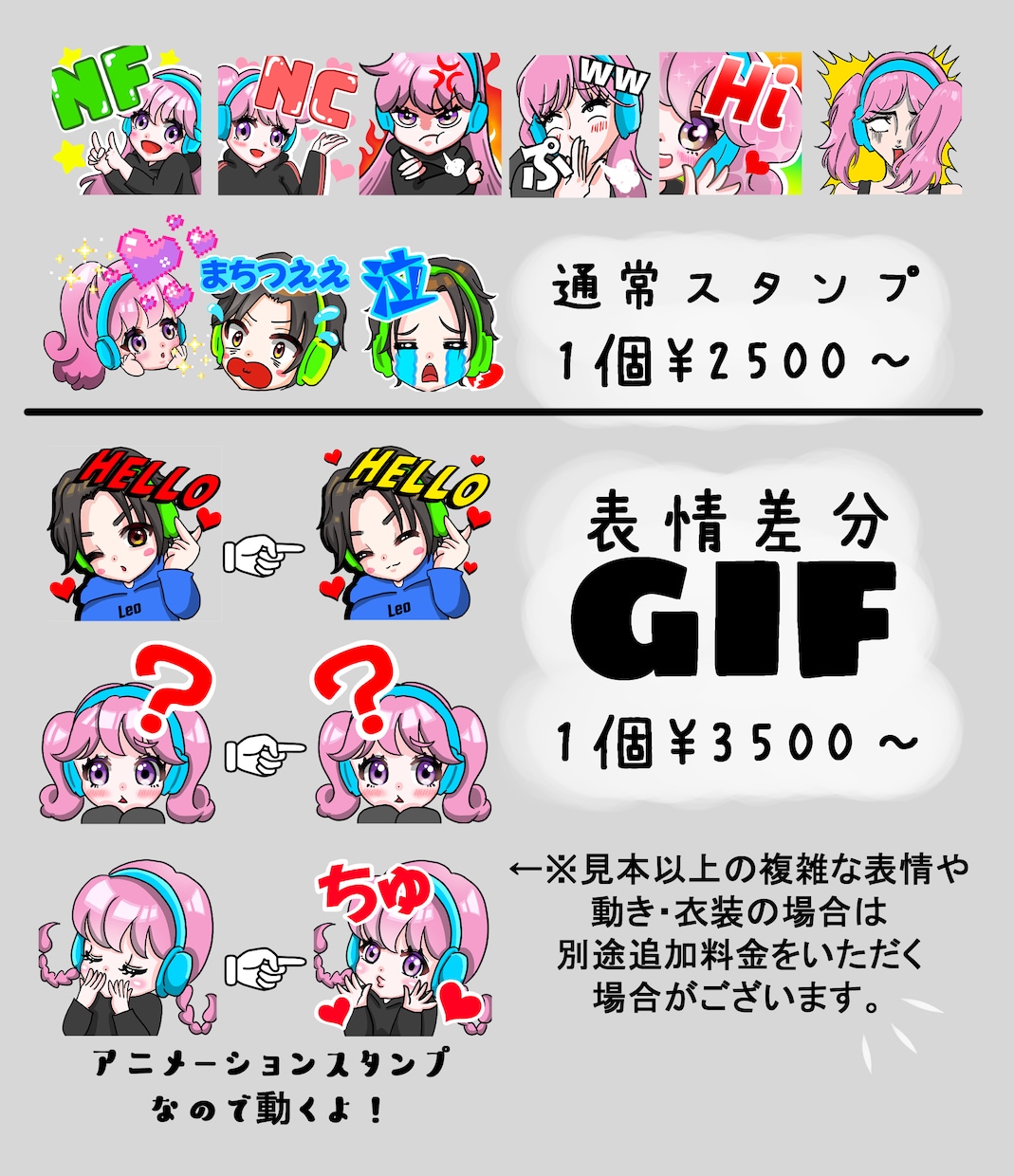 目を引くかわいいスタンプ作成します TwitchやYoutubeやLINEに！スタンプイラスト♪ イメージ2