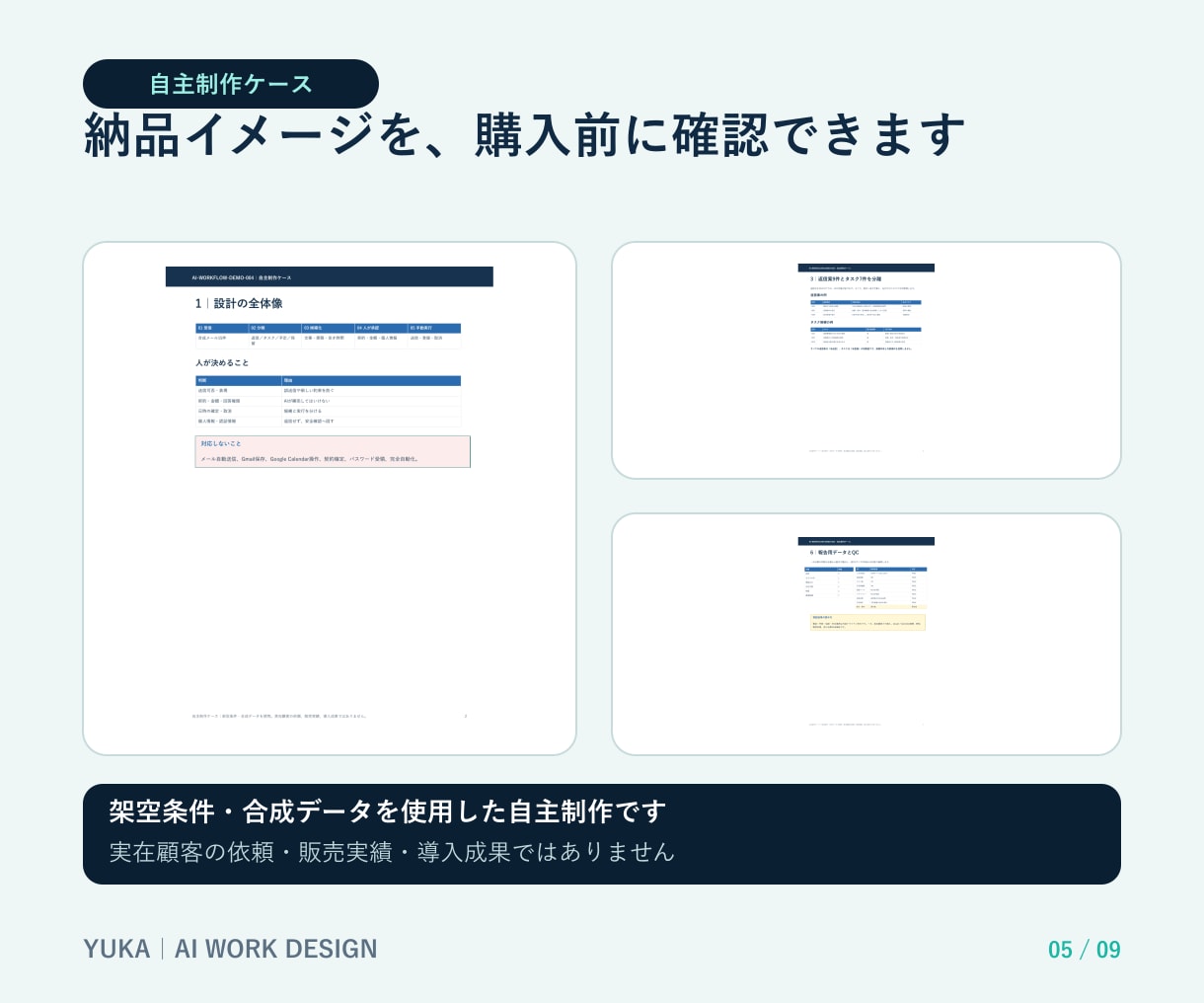 繰り返し業務1つを、専用AIワークフローに整えます 入力・確認・やり直しまで、業務別に個別設計 イメージ5
