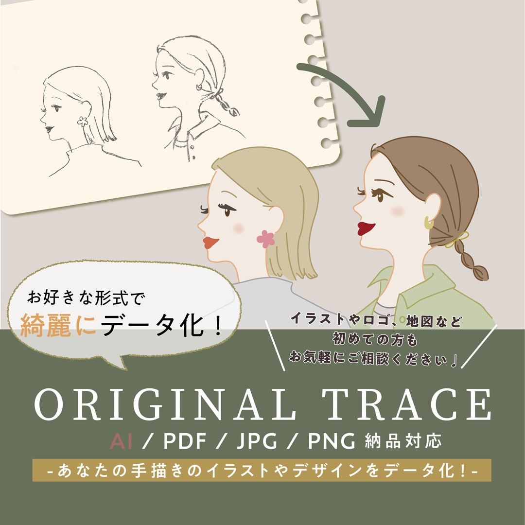 ロゴ・イラスト 貴方のデザインをトレースします ご希望のイメージにそって綺麗にデータ化します イメージ1