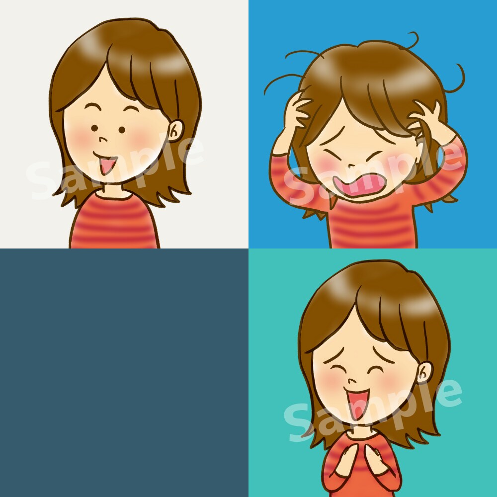 ブログ吹き出し用イラスト3点セット描きます カラフル＆可愛いイラストでブログを見やすくしませんか？ イメージ4