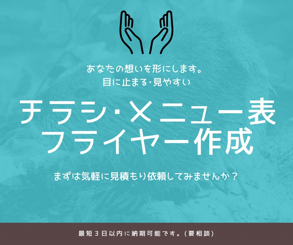 チラシ･フライヤー･メニュー表作デザインします ご依頼者のニーズや想いなどをデザインいたします イメージ1