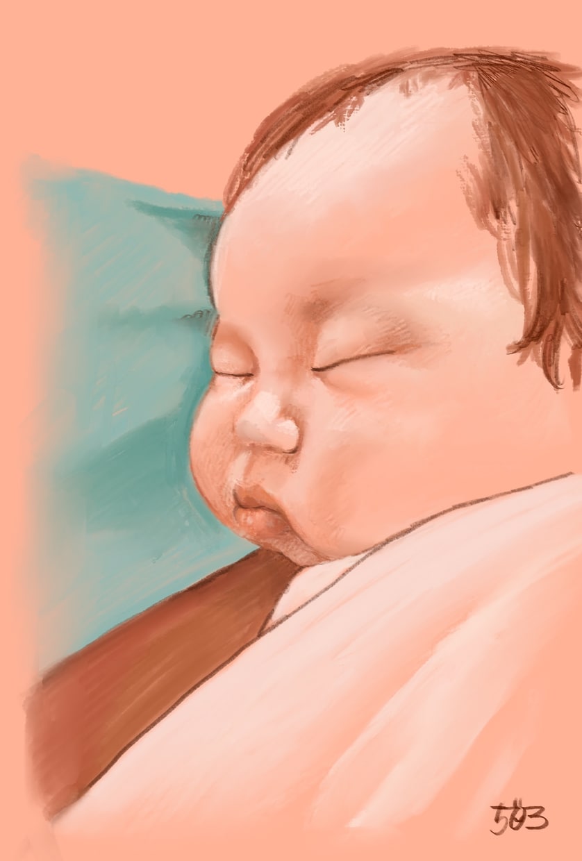 写真から赤ちゃんや子どもの絵を優しく描きます 大切な一枚を、あたたかく色彩豊かでやわらかな絵に イメージ4