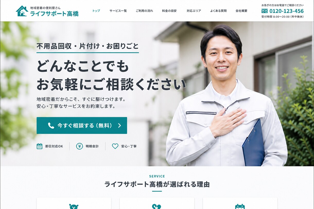 ドメイン込みホームページを5ページ作成します 公開後3ヶ月分のサーバーとドメイン込み イメージ10