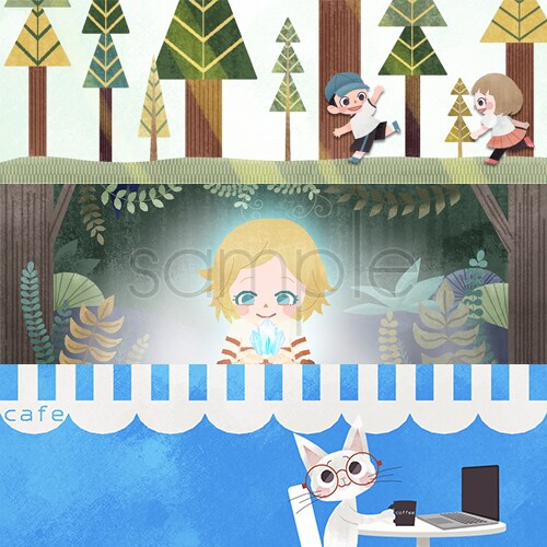 動物等の絵本風ヘッダー: 定期購入優待有ります Youtube、X、ブログなどのSNSにどうぞ イメージ7