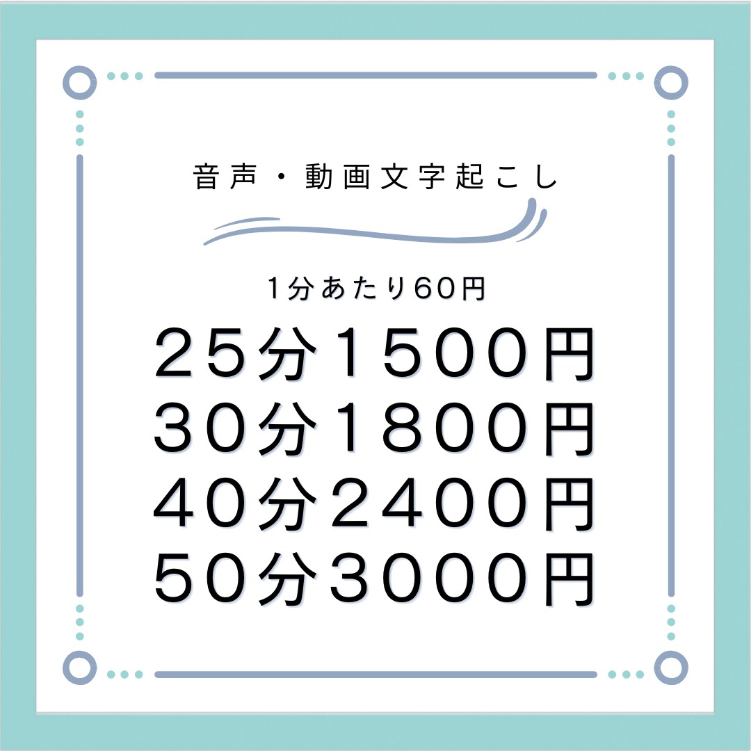 1分60円！文字起こし致します 他ご要望にもなるべくご対応致します！ イメージ1