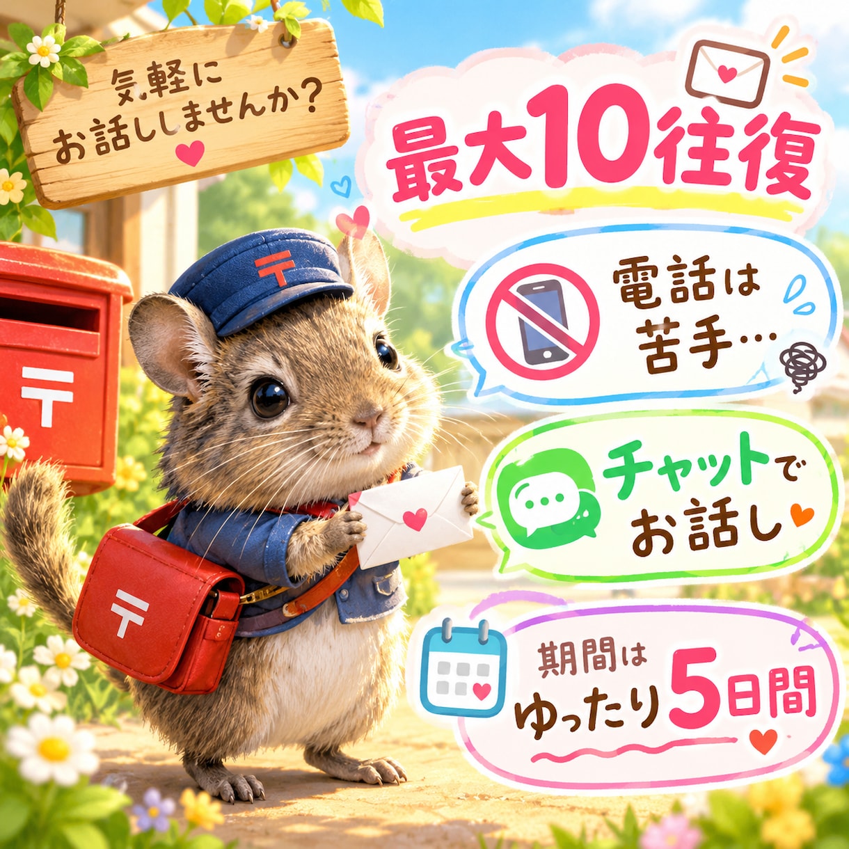 お気軽にチャット♫何でもお話し聞きます 最大10往復☘️話し相手・雑談・愚痴など自分のペースで話せる イメージ1