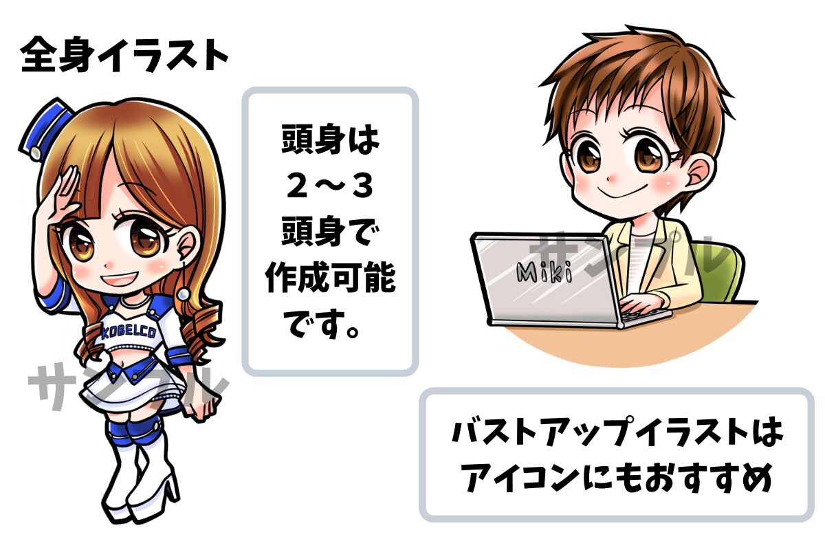 SNSやブログに使えるキャラ作成を承ります SNSやブログのヘッダー、アイキャッチ画像の加工用に イメージ3