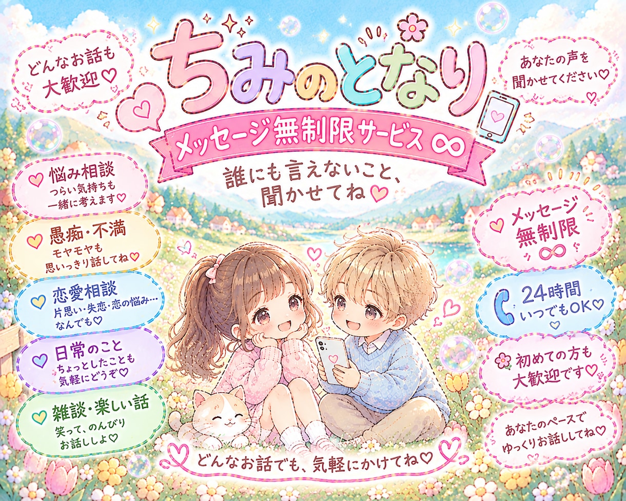ちみのとなり | 誰にも言えない話聞きます がんばらなくて大丈夫、どんな話でも聞きます。 イメージ1