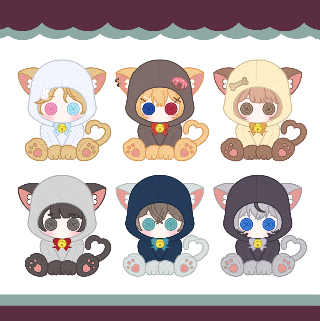ぬいぐるみ風の量産イラストを制作します 最短即日OK！商用利用込みでアイコンやグッズにも◎ イメージ2