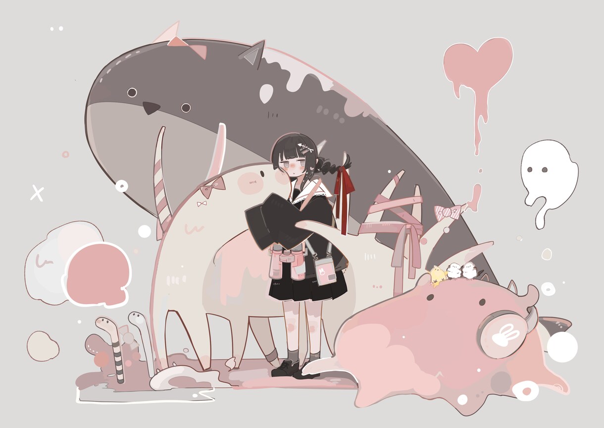 ゆるめの1枚絵(ループアニメ可)お描きします キャラよりも雰囲気重視の方におすすめです。 イメージ6