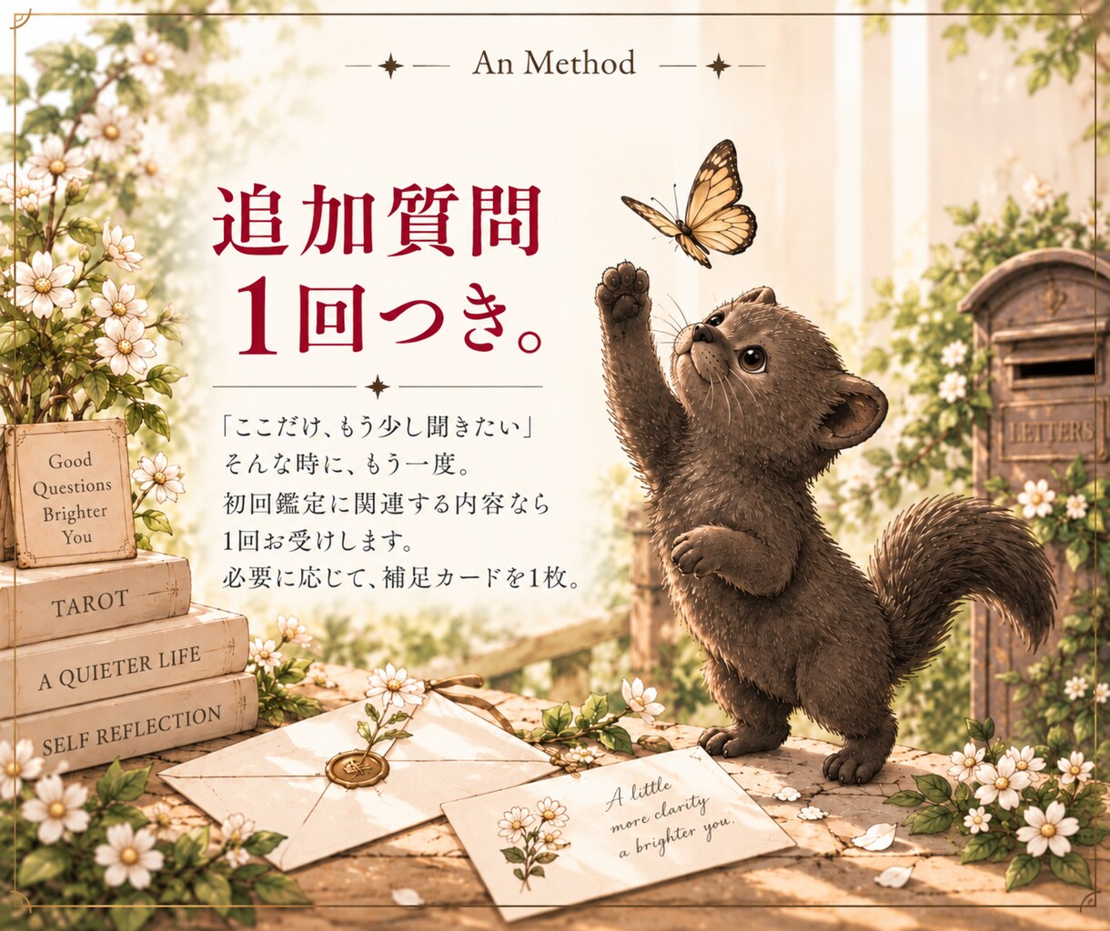 500円◆タロット1枚で答えと見落としを読みます 追加質問1回つき♦︎答えだけで終わらず、次の一歩まで。 イメージ3