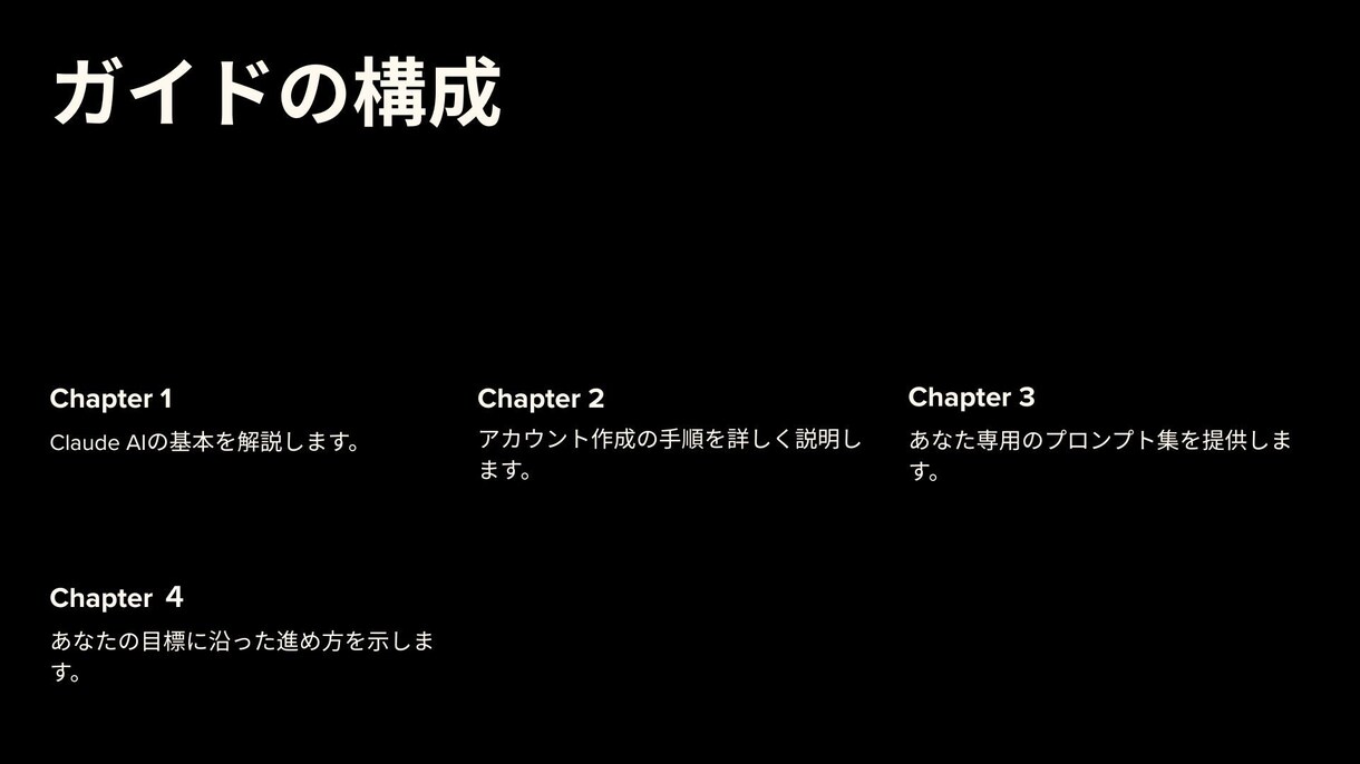 あなた専用Claude AIで副業ガイドを作ります 「何から始めればいい？」に全部答えるガイドを作ります イメージ5