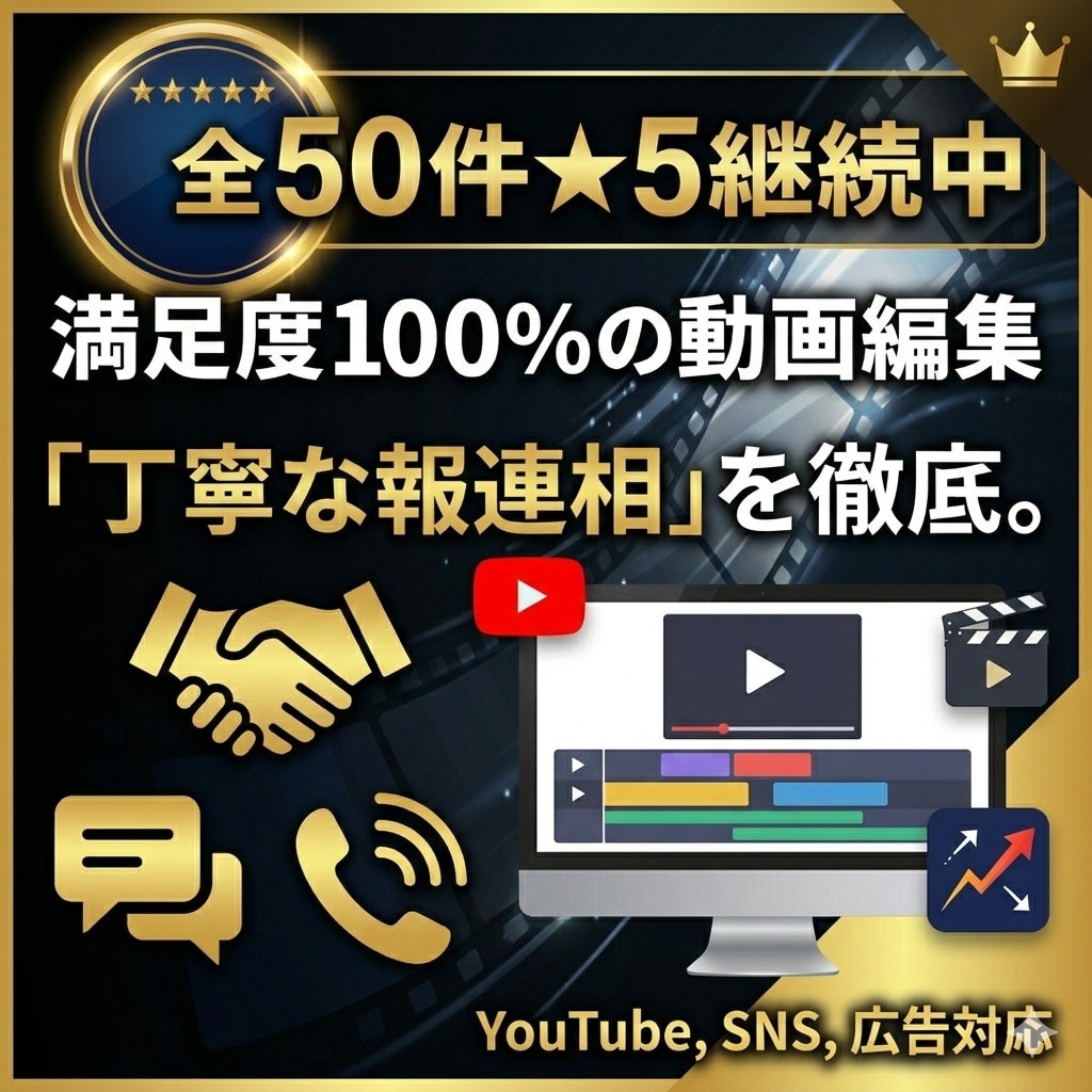 3000円〜　レス早ショート専門編集者が制作します 他サイトで高満足度編集者が編集悩みから解放いたします！！ イメージ1